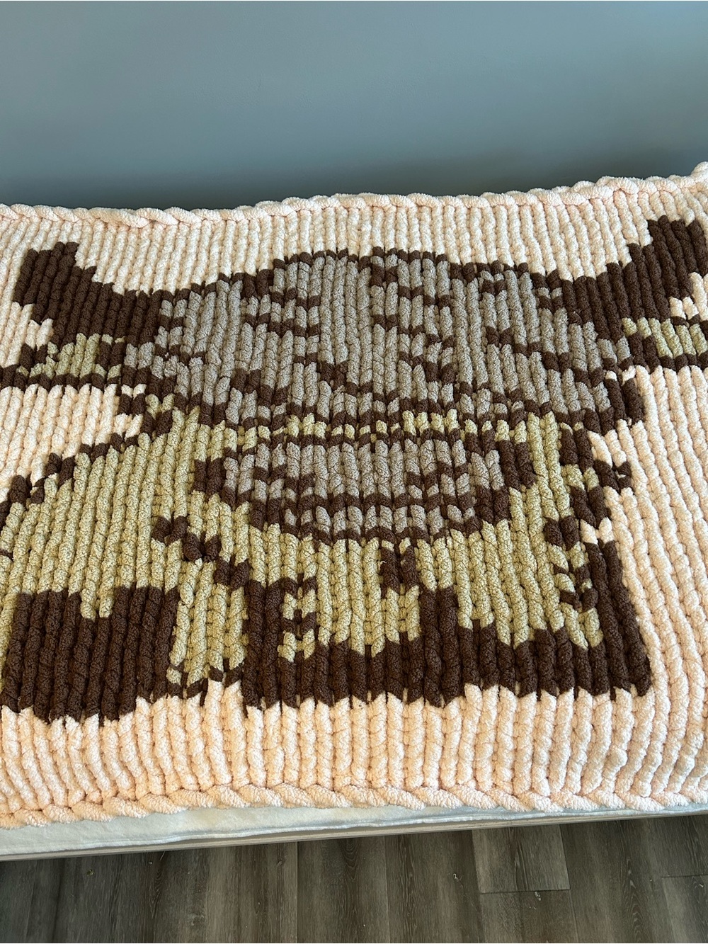 Chunky Knit Highland Cow Blanket